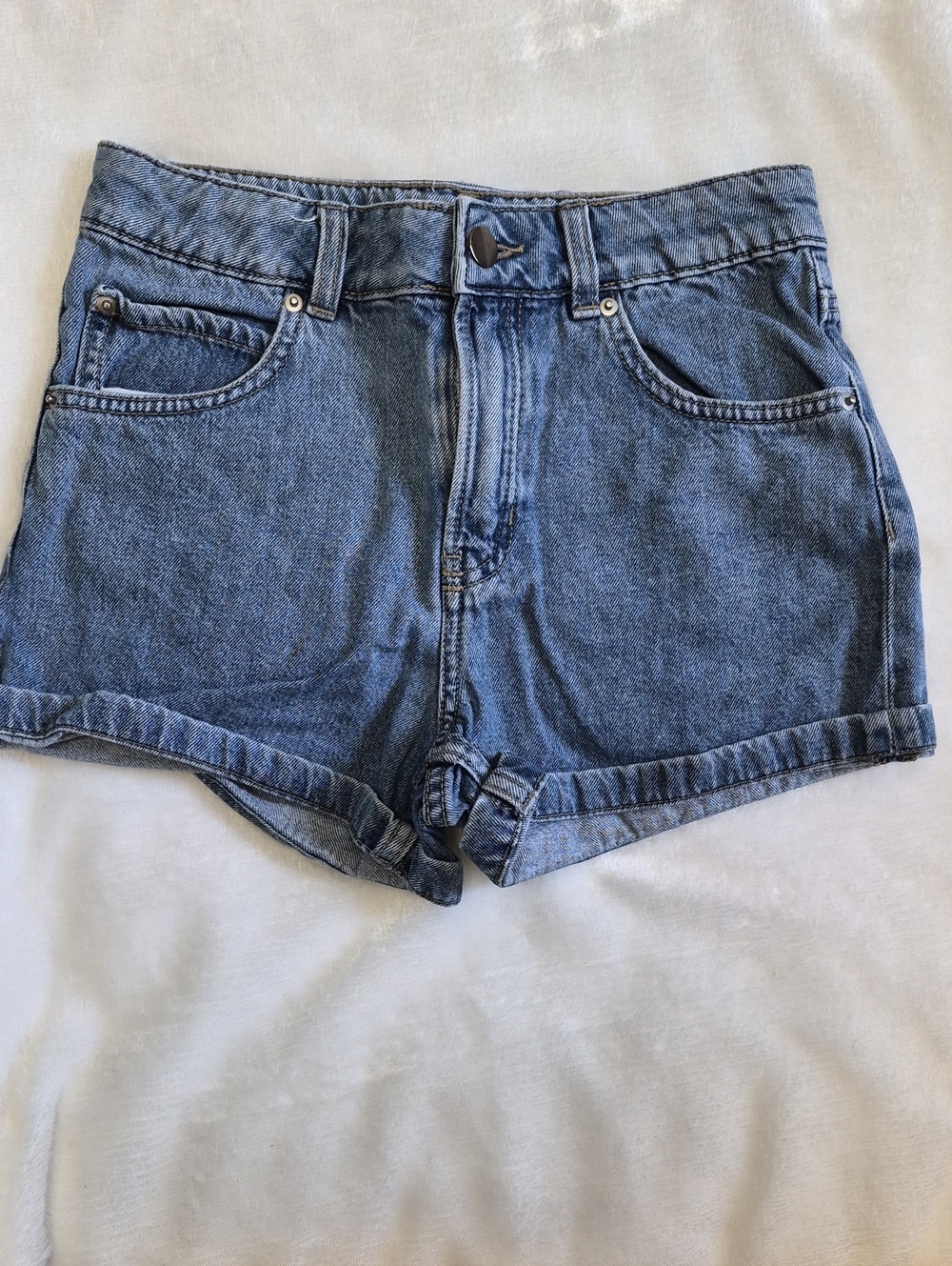Lot Of 4 Denim High-Rise Kids Shorts - Blue
